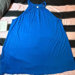 LOFT Royal Blue High-Neck Sleeveless Tank